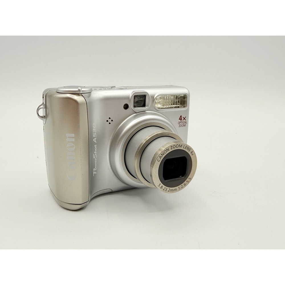 Canon PowerShot A530 (PC1184) Silver 5.0MP 4x Optical Zoom Digital Camera TESTED
